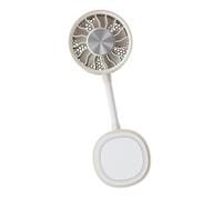 Mini Portable Fan | 360 Degree Rotation Adjustment | White, Beige, Green | Personal Electric Cooler | Rechargeable Handheld Device | Strong Magnetic Base Clip | For Summer Outdoor Camping Stroller