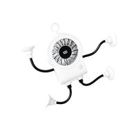 Mini Portable Fan - 8.9x3.8x26cm 100-Speed Digital Display USB Fan, 5 Modes Suction Cup Hands Free Cooling Device, 1800mAh Battery Desktop Travel Fans For Outdoor Beach Camping