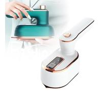 Mini Portable Handheld Electric Iron, Professional Micro Steam Iron with Spray Water, Fast Heat Clothes Handheld Garment Steamer Ironing Machine for Home Travel (Green)