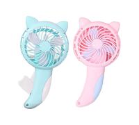 Mini Portable Handheld Fan - Manual Personal Fan, Cute Cartoon Design, Lightweight Compact Hand- | Battery Free Cooling Accessory, Easy Carry Travel- for Kids Girls Women Men Outdoor Summer