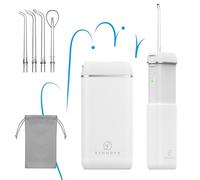 Mini Portable Hydropulseur Dentaire,Jet Dentaire de Voyage,Réservoir d'eau rétractable/IPX8 Étanche/3 Puissances Réglables Water Flosser,pour Voyage et Maison Soins Oral Irrigator
