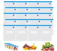 Mini Portable Sous Videuse Alimentaire, Kit de Sac Sous Vide Avec 20 Sacs Sous Vide Réutilisables, 30 x 34 cm Sac Sous Vide Alimentaire Réutilisable, Pour Viandes, Légumes, Fruits