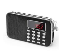 Mini Portable Ultrathin Am/fm/usb/tf Mp3 Radio with Emergency Flashlight Battery Powered Long Antenna
