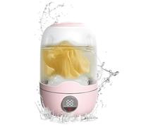 Mini Portable Washer Machine for Baby Clothes, 2000mAh Battery Operated Laundry Cup for Socks, Towels, Bras, Small Garments, Travel, Dorm, Apartment, and Quick Hand-Wash Convenience