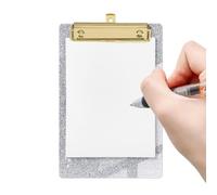 Mini porte-bloc à paillettes portable en acrylique | Tableaux d'écriture portables avec clip pour infirmières, enseignants, professionnels, bureaux à domicile, hôpitaux, ateliers