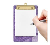 Mini porte-bloc à paillettes portable en acrylique | Tableaux d'écriture portables avec clip pour infirmières, étudiants, professionnels, bureaux à domicile, ateliers