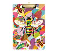 Mini porte-bloc coloré en métal transparent pour entraîneurs de volley-ball et baseball, taille 9 x 12,5 cm Tabla para escribir con Clip Gold Hold