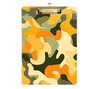 Mini porte-bloc d'allaitement en acrylique jaune vert camouflage lettre standard A4 transparent pour fournitures de salle de classe pour enseignants élémentaires doré 30,5 x 22,9 cm Tabla para