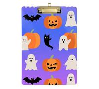 Mini porte-bloc d'Halloween en forme de citrouille orange en acrylique format A4 mignon pour étudiantes, filles, enfants, enseignants, porte-bloc doré, 30,5 x 22,9 cm, tabla para escribir