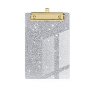 Mini porte-bloc en acrylique - Tableau d'écriture à paillettes | Petit tableau à clips pour enseignants, étudiants, artistes, professionnels, bureaux, salles de teliers, écoles