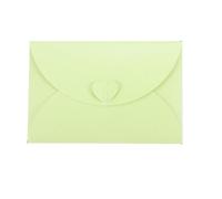 Mini porte-cartes cadeau Enveloppes de cartes en papier nacré, fermoir forme cœur, 15.5x10.5cm, multicolores, 24/50 pièces(Green,50Pcs)