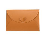 Mini porte-cartes cadeau Enveloppes de cartes en papier nacré, fermoir forme cœur, 15.5x10.5cm, multicolores, 24/50 pièces(Orange,50Pcs)