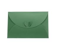 Mini porte-cartes cadeau Enveloppes de cartes en papier nacré, fermoir forme cœur, 15.5x10.5cm, multicolores, 24/50 pièces(Dark Green,24Pcs)