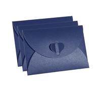 Mini porte-cartes cadeau Enveloppes for cartes fermoir forme coeur papier nacré 10,5 x 7, cm lot de 36 multicolore(Dark Blue)