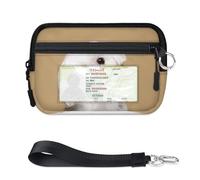 Mini porte-cartes zippé pour homme et femme avec fenêtre pour carte d'identité, joli chien maltais, portable, léger, petit sac à main à fermeture éclair pour pièces de monnaie