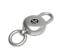 Mini porte-clés à balance électronique avec affichage numérique et horloge, jauge de poids portable à suspendre pour bagages, noir gris (gris)