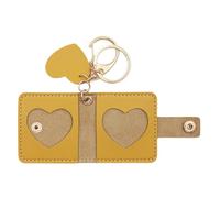 Mini Porte-Clés Album Photo,Cadre Photo Porte-Clés en Simili Cuir - Étui de Protection pour Cadeau Anniversaire et Mariage