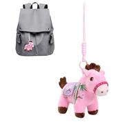 Mini porte-clés cheval en peluche - 14 cm Année du cheval 2026, jolie figurine en tissu, cadeau parfait pour le Nouvel An, cadeau du zodiaque, pendentif de sac, décoration pour sacs à dos, cartables,