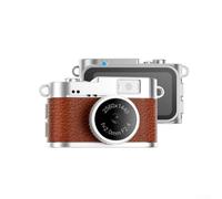 Mini porte-clés compact de 3,7 cm, design rétro 1440p S160 pour étudiants et voyageurs, photographie numérique HD CCD portable (marron)