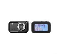 Mini porte-clés compact pour voyage, enregistrement Full HD 1080p à 30 fps, écran LCD de 1,47", flash intégré, filtres photo amusants, corps ABS + PC, partage rapide de type C (noir)