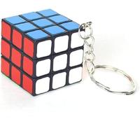 Mini porte-clés cubique, multicolore, plastique, puzzle séquentiel, style porte-clés, 1 pièce