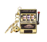Mini porte-clés de casino avec pendentif porte-bonheur, pour cadeaux de fête de Noël à Las Vegas