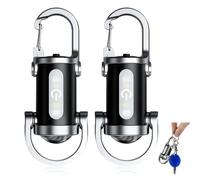 Mini porte-clés lampe de poche super lumineuse étanche porte-clés chargeur de lampe de poche LED mini lampe de poche porte-clés lampe de poche USB rechargeable extérieur sacs de camping