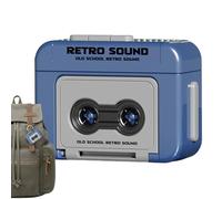 Mini Porte-clés Magnétophone,Porte-clés Lecteur Cassettes,Porteclés Enregistreur Rétro Portable 5,5 * 2,2 * 4,1Cm,Mini Ornement Pendentif Boîte À Musique Amusante Enregistrable,Pour Clés Voiture,Sacs