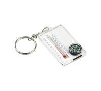 Mini porte-clés multifonction pour camping, boussole thermomètre extérieur escalade testeur de température aide à la survie appareil de mesure de la température