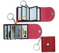 Mini porte-clés photo, petit porte-clés personnalisé en cuir avec photo à mémoire de forme, album personnalisé, mini porte-clés mignon avec livre d'images pour famille, petit ami, couples, chien,