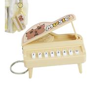 Mini porte-clés piano, gadget d'apprentissage musical, pendentif clavier de 7,6 cm avec construction durable, accessoire musical mignon pour clés, porte-clés avec design amusant, cadeau de voyage scol