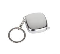 Mini porte-clés ruban à mesurer 2 m en acier inoxydable balance de poche pour le camping, la pêche, les activités de plein air, petit gadget argenté