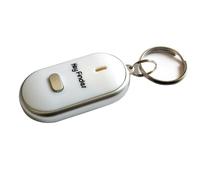 Mini Porte-Clés Sans Fil Avec Sifflet Anti-Perte,Localisateur De Contrôle Du Son,Traqueurs D'alarme À Distance,Dispositif De Suivi,Détecteur De Clé Led - Type White