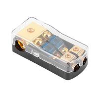 Mini porte-fusible ANL 2 voies haute performance, 60 A, calibre 0/4 dans à 4/8, bloc de distribution de fusibles en plastique ABS cuivre doré pour véhicules automobiles et bateaux