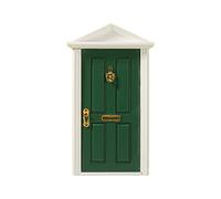 Mini porte miniature 1/12 pour filles et garçons pour la vie - Modèle éducatif vert foncé - 17,8 x 9 x 2 cm