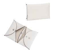 Mini Porte Monnaie 1 Pc Mini Porte-Monnaie en Cuir Petit Moraillon Pochette Porte-Carte for Hommes Femmes(Creamy-White)