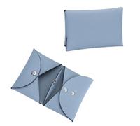 Mini Porte Monnaie 1 Pc Mini Porte-Monnaie en Cuir Petit Moraillon Pochette Porte-Carte for Hommes Femmes(Light Grey)