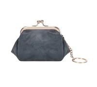 Mini Porte-Monnaie Compact et Mignon avec Fermoir à Baiser for Femme, Petit Portefeuille en Cuir PU(Blue)
