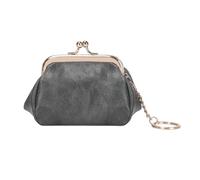 Mini Porte-Monnaie Compact et Mignon avec Fermoir à Baiser for Femme, Petit Portefeuille en Cuir PU(Grey)