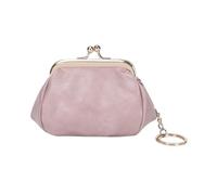 Mini Porte-Monnaie Compact et Mignon avec Fermoir à Baiser for Femme, Petit Portefeuille en Cuir PU(Pink)
