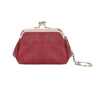 Mini Porte-Monnaie Compact et Mignon avec Fermoir à Baiser for Femme, Petit Portefeuille en Cuir PU(Red)