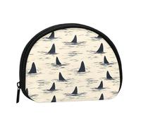Mini porte-monnaie cool avec motif aileron de requin pour femme, joli petit porte-monnaie
