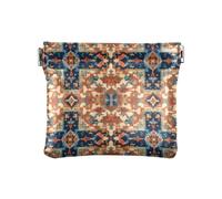 Mini porte-monnaie en cuir arabesque égyptien pour femme, Arabesque égyptienne I, 9.5*11cm, Pochette à monnaie