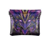 Mini porte-monnaie en cuir avec masque de tarot violet mystère pour femmes et hommes, masque de tarot violet mystère, decoration