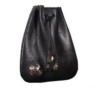 Mini porte-monnaie en cuir avec porte-clés, parfait pour transporter de petits objets au quotidien, Noir