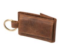 Mini porte-monnaie, en cuir, marron