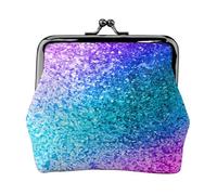 Mini porte-monnaie en cuir synthétique avec imprimé scorpion doré pour femme avec serrure à baiser, Paillettes à pois., One Size, Pochette à monnaie