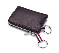 Mini porte-monnaie en cuir véritable ultra fin avec fermeture éclair - Joli portefeuille en cuir de vache souple pour permis de conduire - Porte-cartes, 1, Taille unique