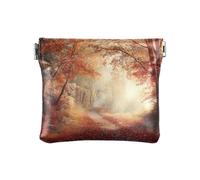 Mini porte-monnaie en matériau recyclé pour femme Motif bonhomme de neige Bleu 10,9 x 9,4 cm, Automne Glow Rouge, one size, Automne Glow Rouge