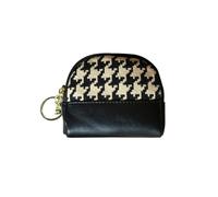 Mini porte-monnaie en toile double poche en tissu pour clés, porte-monnaie à 2 fermetures éclair, porte-monnaie portable en cuir synthétique, petit porte-monnaie pour femme, porte-monnaie pliable pour